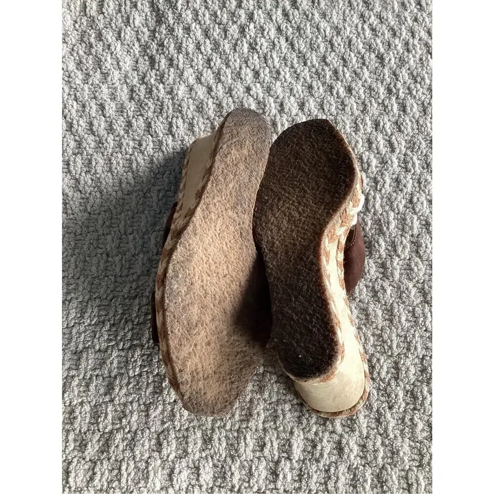 UGG Australia Margot 1689 slide wedge sandals heels leather shoes women's size 7
